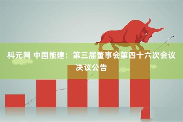 科元网 中国能建：第三届董事会第四十六次会议决议公告