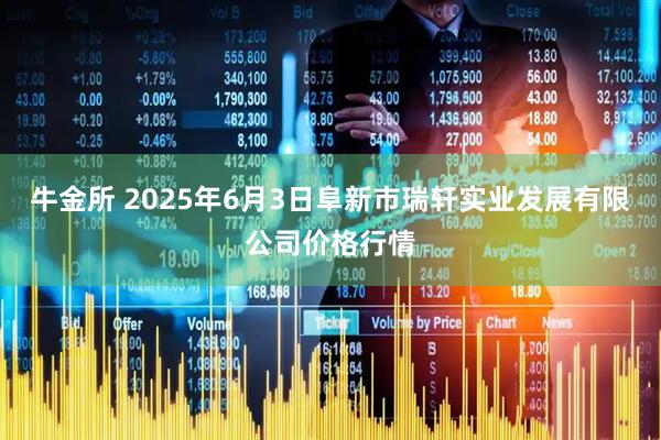 牛金所 2025年6月3日阜新市瑞轩实业发展有限公司价格行情