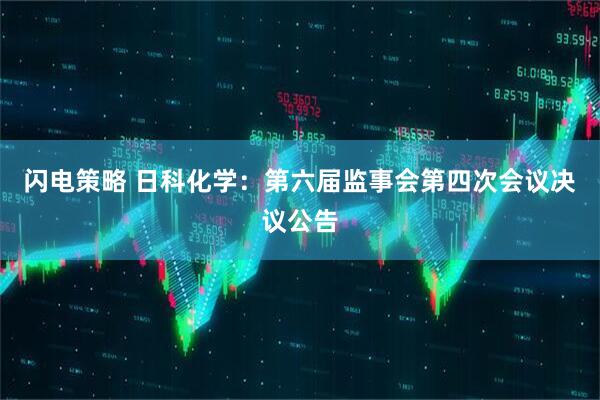 闪电策略 日科化学：第六届监事会第四次会议决议公告