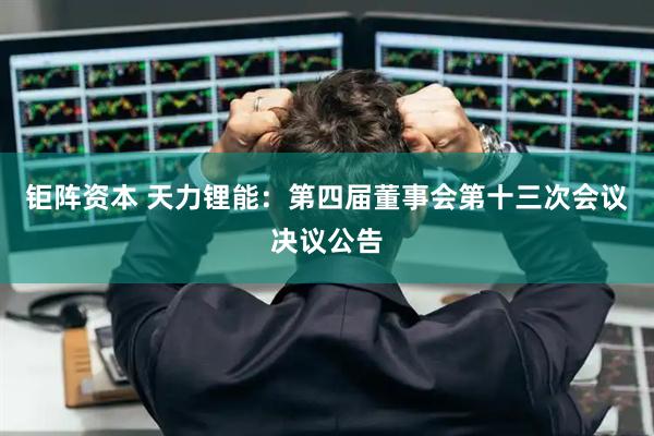 钜阵资本 天力锂能：第四届董事会第十三次会议决议公告